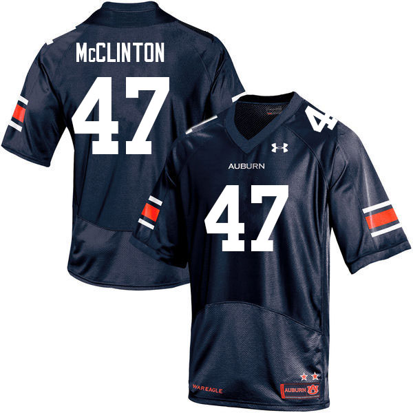 Men #47 Mac McClinton Auburn Tigers College Football Jerseys Sale-Navy